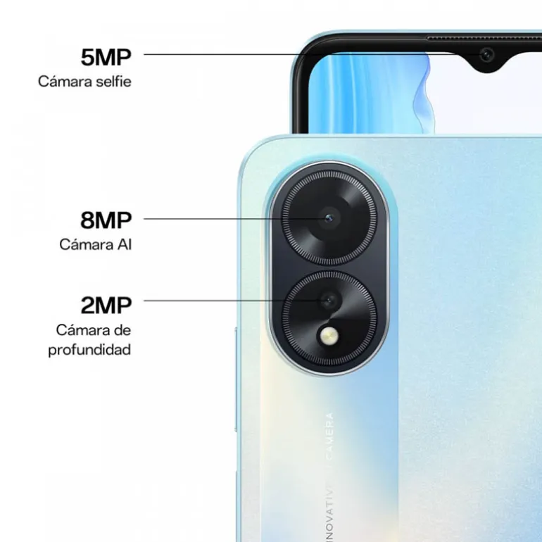 Smartphone/Móvil Oppo A18 6.56" 4GB 128GB 4G Azul