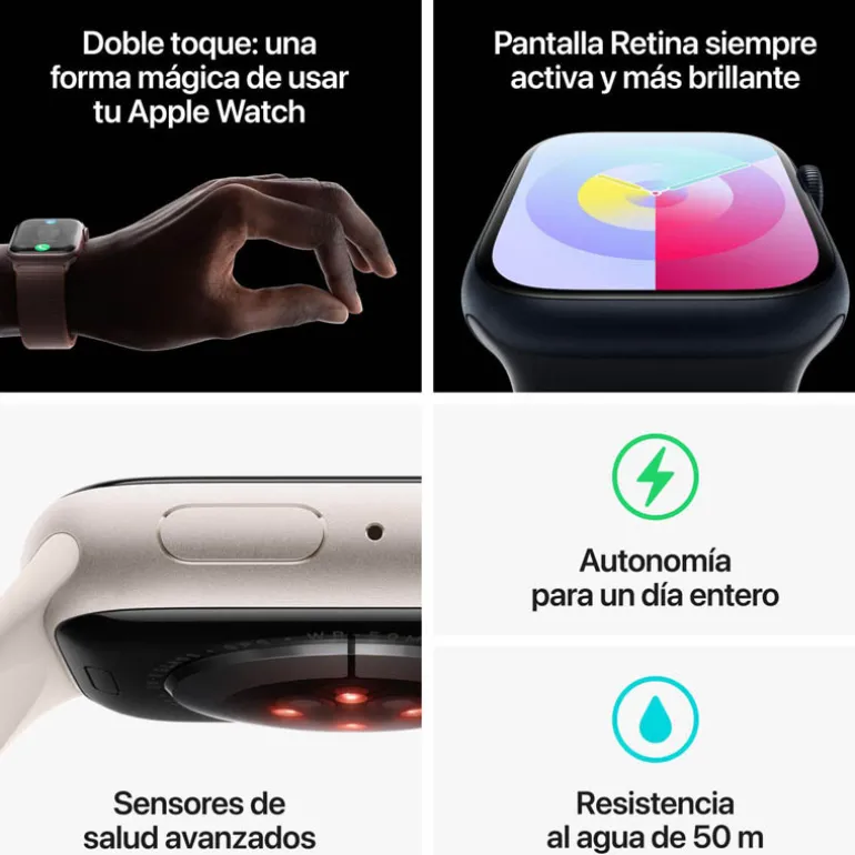 Smartwatch Apple Watch Series 9 45mm Caja Aluminio Rojo Correa Deportiva (PRODUCT) RED S/M