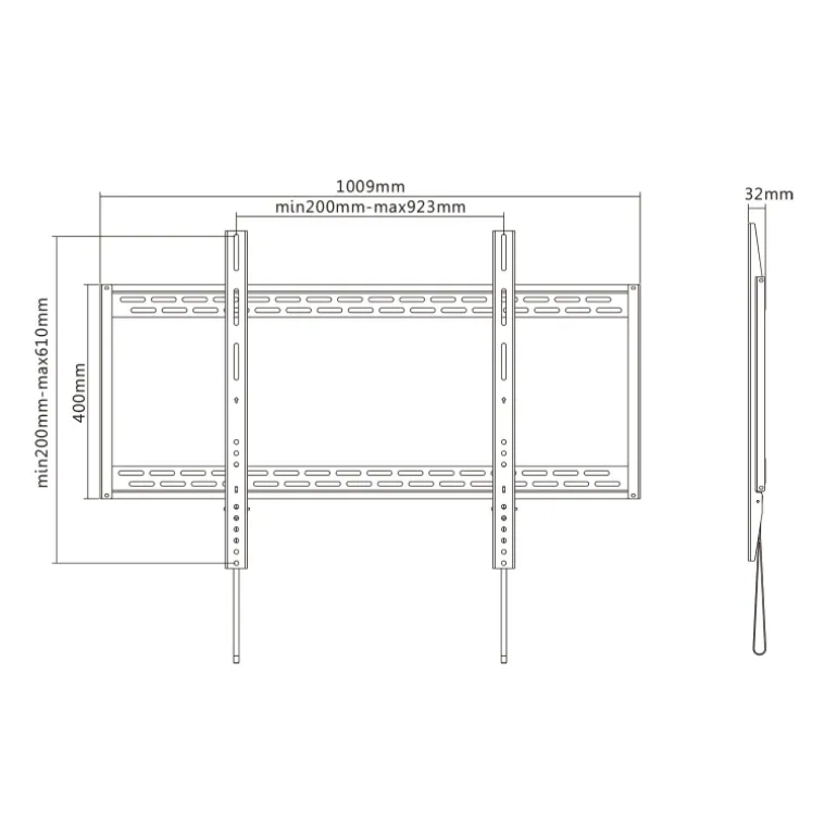 Soporte TV Tooq LP41130F-B 60"-100" Máximo 130Kg