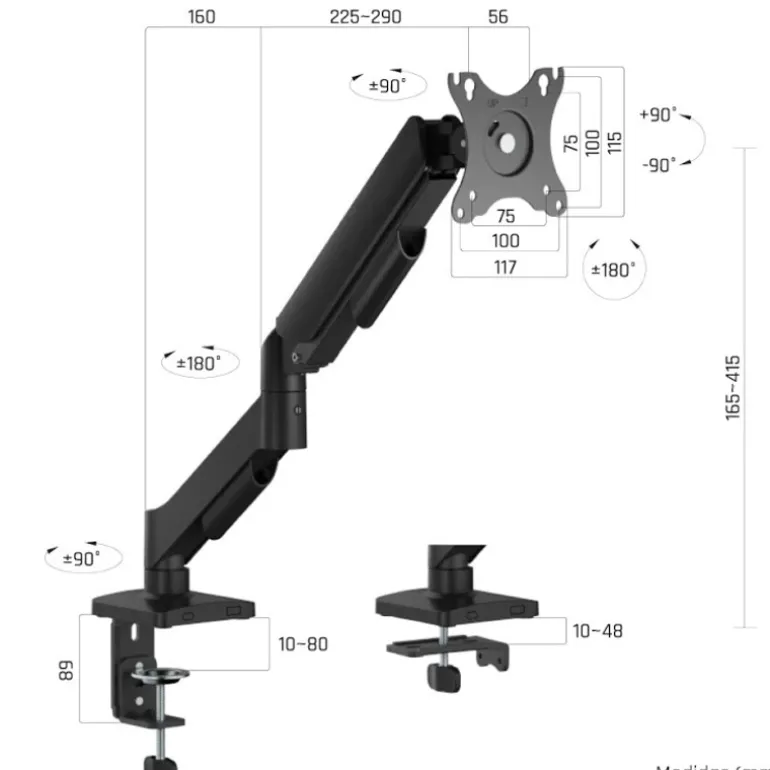 Soporte Monitor iggual SPMP01-A De Pinza Para 1 17-32"