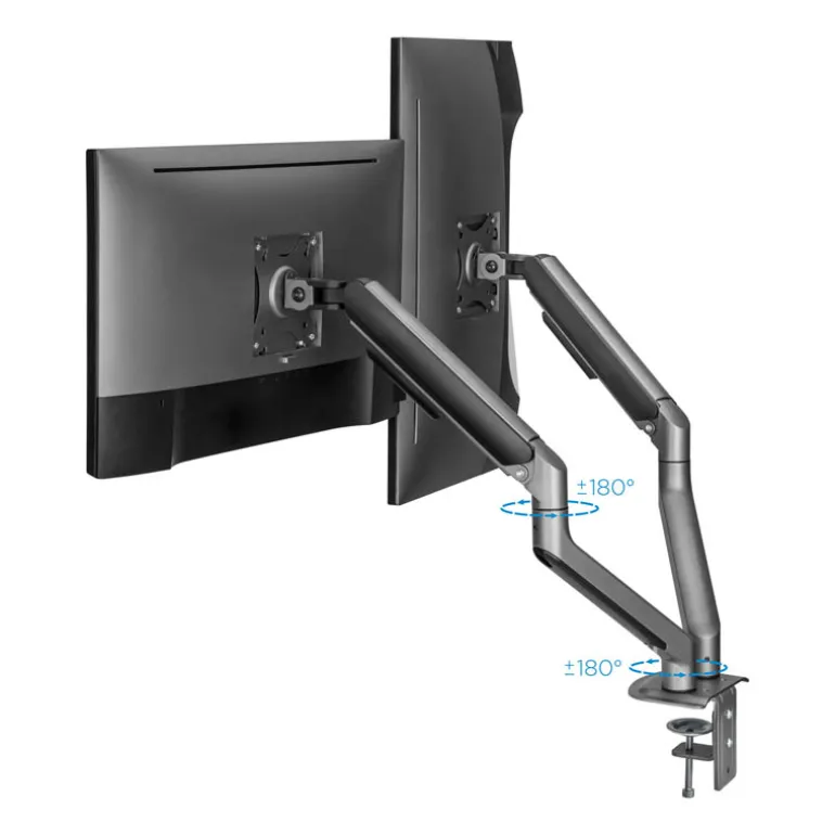 Soporte Tooq DB4132TNR-G Sobremesa Dual 17/32"