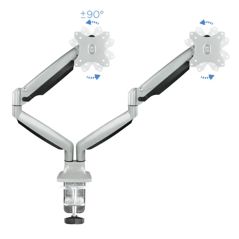 Soporte Tooq DB3132TNR-S Sobremesa Dual 13/32"