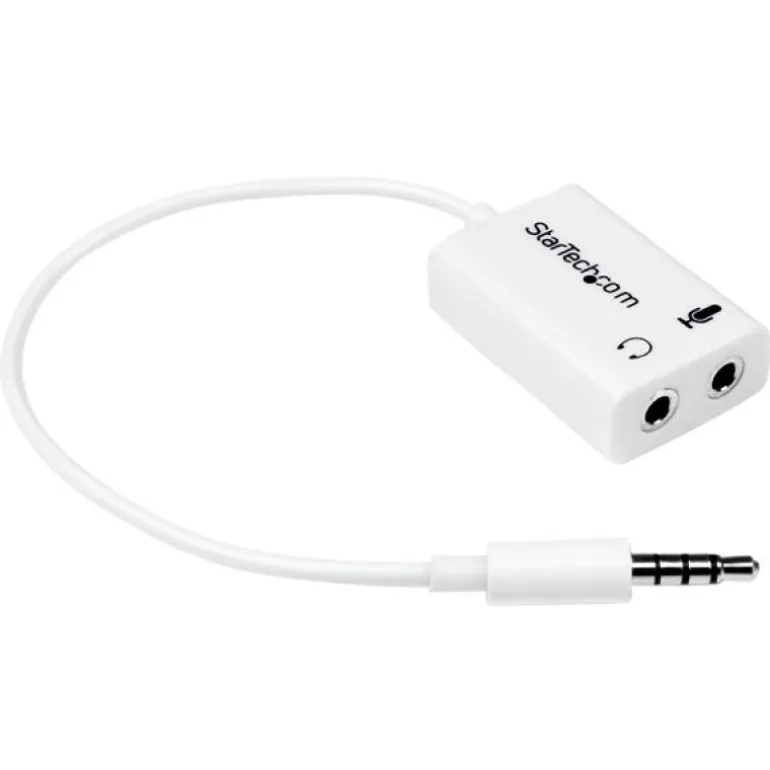 Startech Adaptador Auriculares Micrófono Mini-Jack 3.5mm 4 Pines Conectores Auriculares - Adaptador