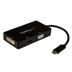 StarTech.com Adaptador USB-C Vídeo Multipuertos 3 en1 4K 30Hz鈥€疦egro - Adaptador