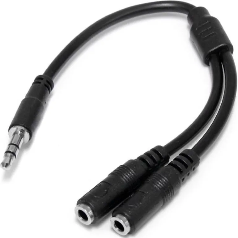 Startech Mini-Jack 3.5mm 3 Pines Macho a 2x Mini-Jack 3 Pines Hembra - Adaptador Divisor