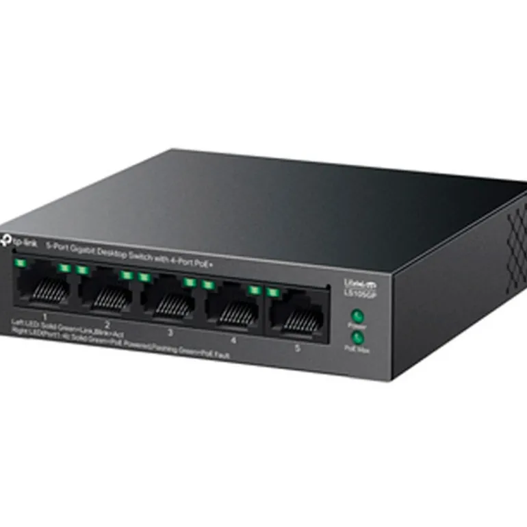 Switch TP-Link LiteWave LS105GP De Sobremesa 5 Puertos Con 4 PoE+