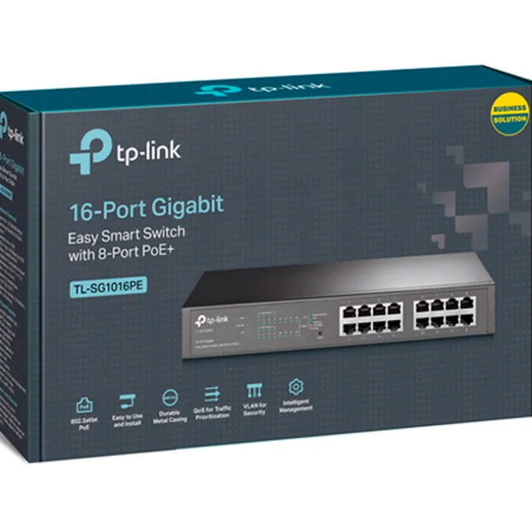 Switch TP-Link TL-SG1016PE Easy Smart 16 Puertos Con 8 PoE+