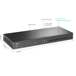 Switch TP-Link TL-SX3008F 8 Puertos 10Gb SFP++ L2+