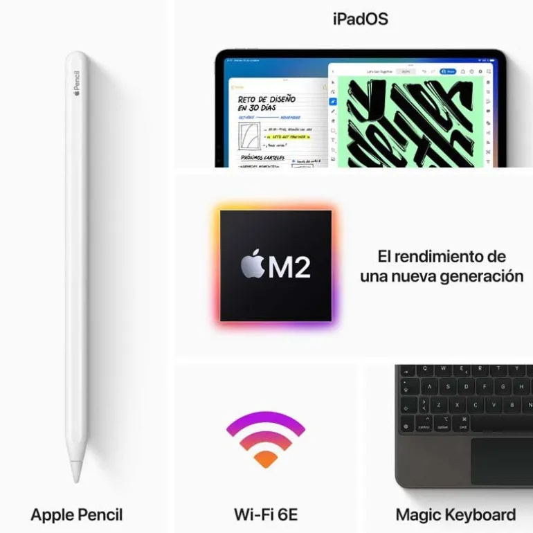 Tablet Apple iPad Pro 2022 11" M2 16GB 1TB Wi-Fi Plata