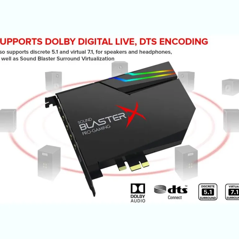 Tarjeta de Sonido Creative Sound BlasterX AE-5 Plus Hi-Res Gaming