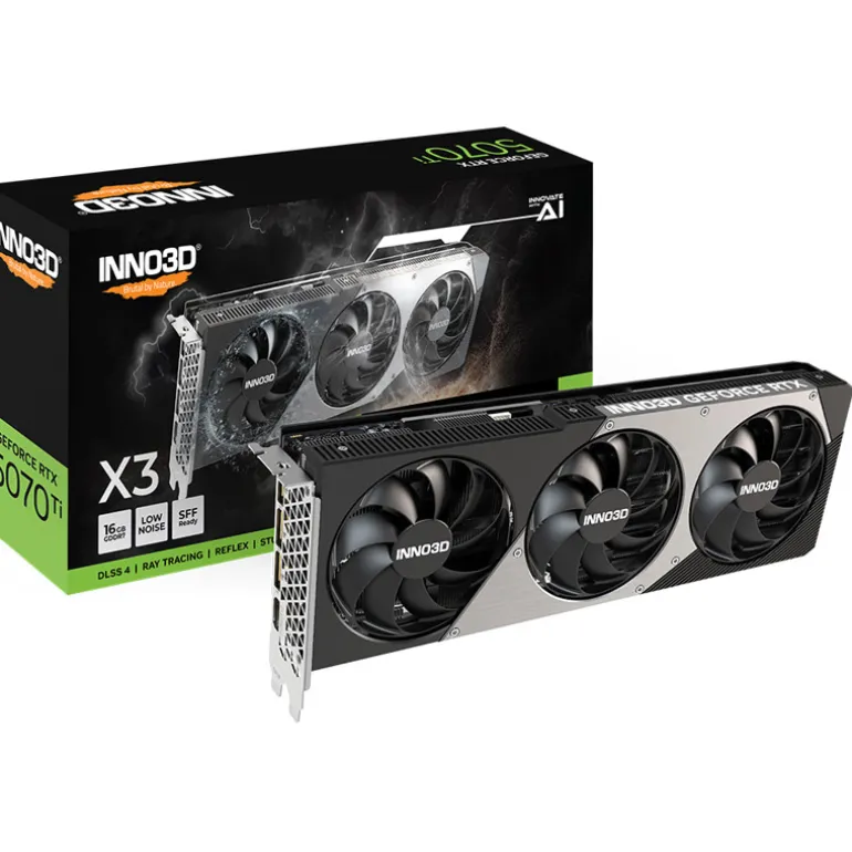 Tarjeta Gráfica INNO3D GeForce RTX 5070 Ti X3 OC White 16GB GDDR7 DLSS4