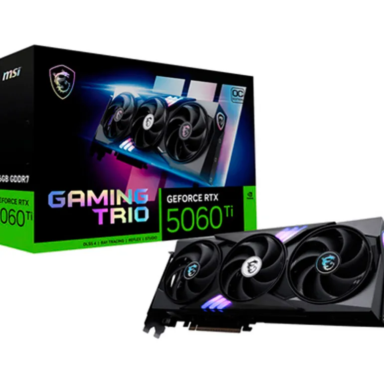 Tarjeta Gráfica MSI GeForce RTX 5060 Ti GAMING TRIO OC 16GB GDDR7 DLSS4