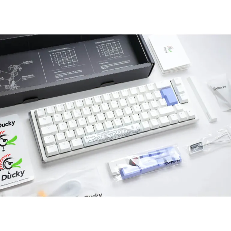 Teclado Ducky One 3 Classic SF 65% Hot-Swap RGB MX-Silver Blanco