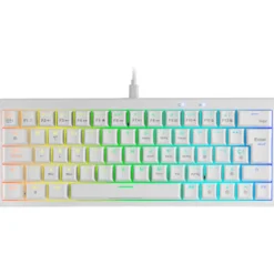 Teclado Mars Gaming MKMINIPRO ISO-ES RGB Hot-Swappable Switches Blue Blanco