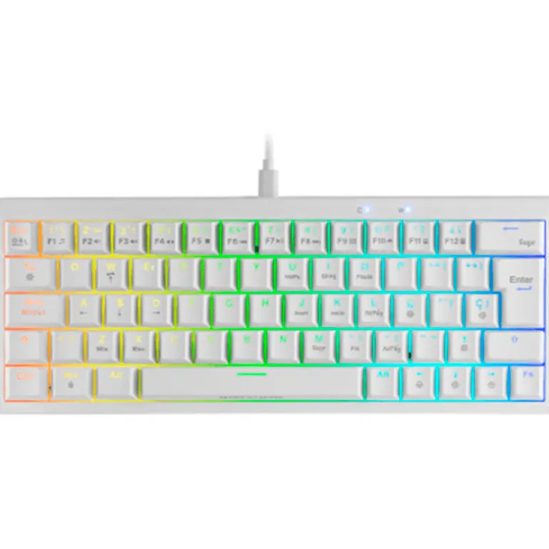 Teclado Mars Gaming MKMINIPRO ISO-ES RGB Hot-Swappable SKN Yellow Switch Negro