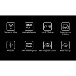 Teclado para Mac y Windows Keychron K6 Pro ISO-ES RGB Hot-Swappable Switch K Pro Mechanical Red Wireless