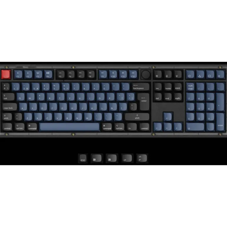 Teclado para Mac y Windows Keychron V6 ISO-ES RGB Hot-Swappable Switch K Pro Red