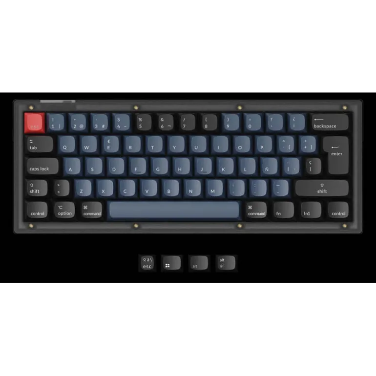 Teclado para Mac y Windows Keychron V4 ISO-ES RGB Hot-Swappable Switch K Pro Red