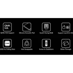 Teclado para Mac y Windows Keychron V4 ISO-ES RGB Hot-Swappable Switch K Pro Red