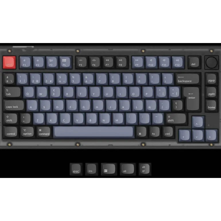 Teclado para Mac y Windows Keychron V1 ISO-ES Switch K Pro Red