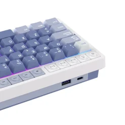 Teclado para Mac y Windows Royal Kludge RKM65 ISO-ES RGB Hot-Swappable Switch Beige Wireless Ocean Blue