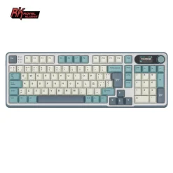 Teclado para Mac y Windows Royal Kludge RKS98 ISO-ES RGB Hot-Swappable Switch Chartreuse Wireless Light Cloud