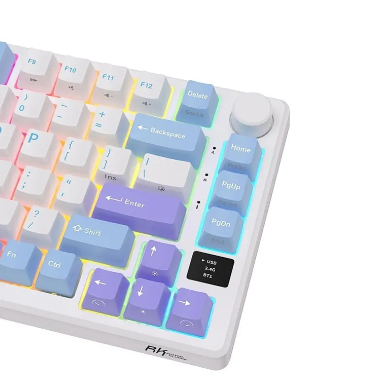 Teclado para Mac y Windows Royal Kludge RKS98 ISO-ES Hot-Swappable Switch Brown Wireless Light Cloud