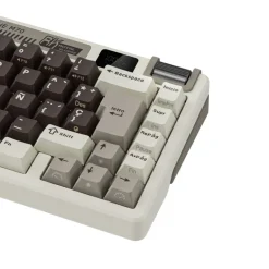 Teclado para Mac y Windows Royal Kludge RKM70 ISO-ES RGB Hot-Swappable Switch Beige Wireless Mokko Grey