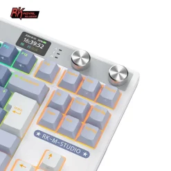 Teclado para Mac y Windows Royal Kludge RKM87 ISO-ES RGB Hot-Swappable Switch Blue Wireless Ocean Blue