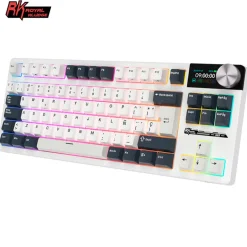 Teclado para Mac y Windows Royal Kludge RKS85 ISO-ES RGB Hot-Swappable Switch Cloud Wireless White Night