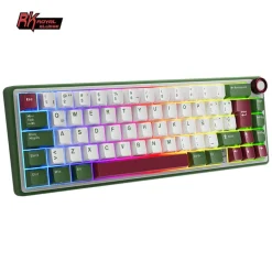 Teclado para Mac y Windows Royal Kludge RKR65 ISO-ES Hot-Swappable Switch Chartreuse Green Sand