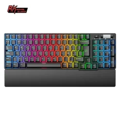 Teclado para Mac y Windows Royal Kludge RKR87 ISO-ES Hot-Swappable Switch Brown Blanco