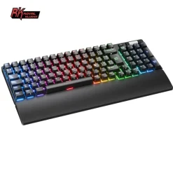 Teclado para Mac y Windows Royal Kludge RKR87 ISO-ES Hot-Swappable Switch Brown Blanco