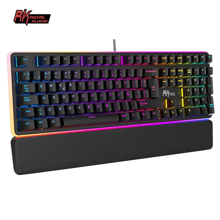 Teclado para Mac y Windows Royal Kludge RK96 ISO-ES Hot-Swappable Switch Brown Wireless Blanco