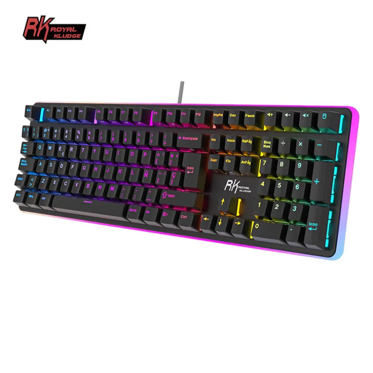 Teclado para Mac y Windows Royal Kludge RK96 ISO-ES Hot-Swappable Switch Brown Wireless Blanco