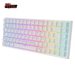 Teclado para Mac y Windows Royal Kludge RK84 ISO-ES Hot-Swappable Switch Red Wireless Blanco