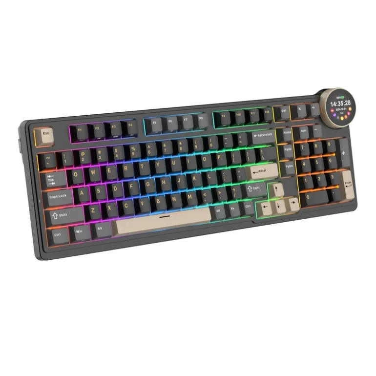 Teclado Royal Kludge RKN99 Tri Mode ISO-ES RGB Hot-Swappable Switch Violet Phantom
