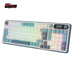 Teclado Royal Kludge RKS98 ISO-ES Hot-Swappable Switch Beige Wireless Light Cloud