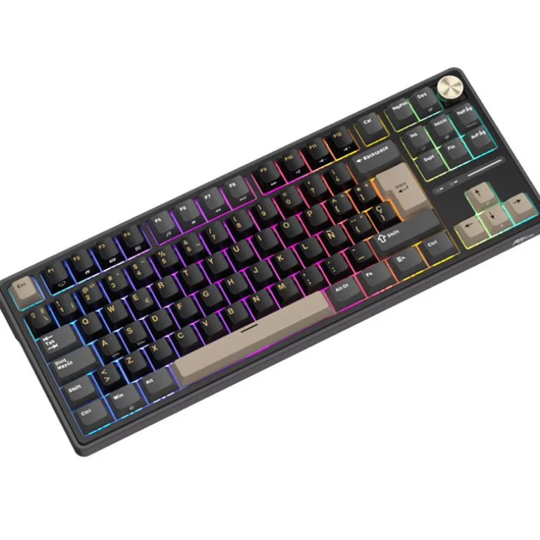 Teclado Royal Kludge R87 Pro ISO-ES RGB Hot-Swappable Switch Brown Phantom