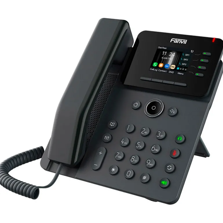 Teléfono Fijo Fanvil V61G Prime Business 4 líneas SIP Pantalla 2.4" Color PoE 2