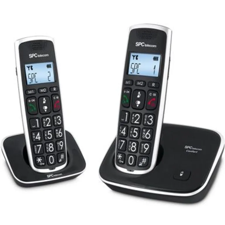 Teléfono Fijo SPC 7609N Duo AG20 ID LCD ECO Negro