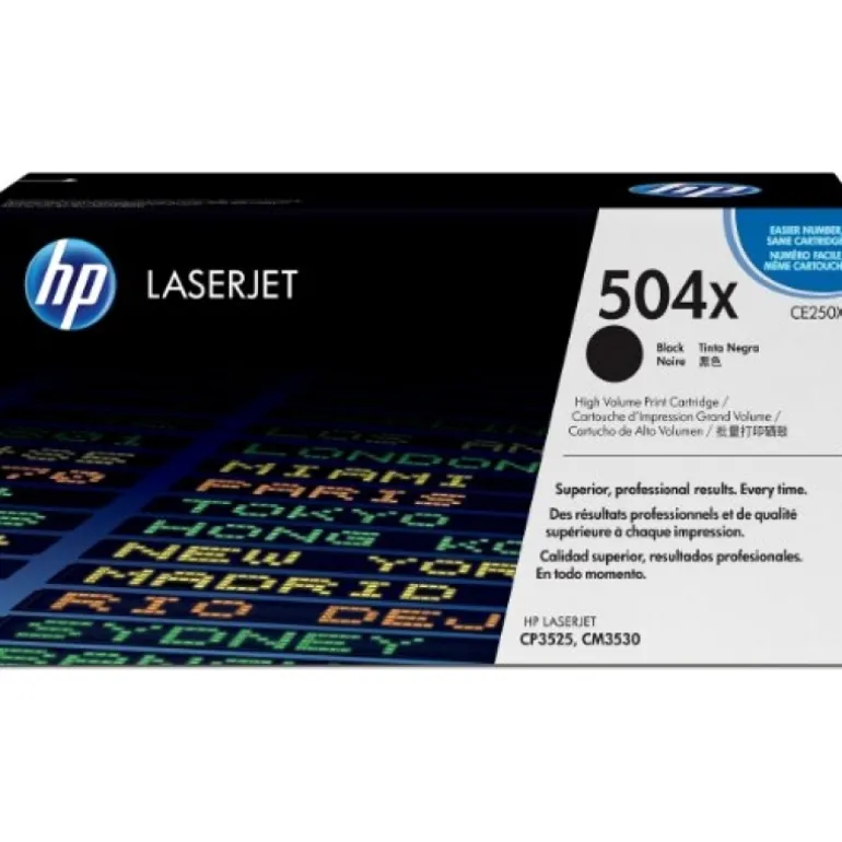 Tóner HP CE250X Nº 504X Negro