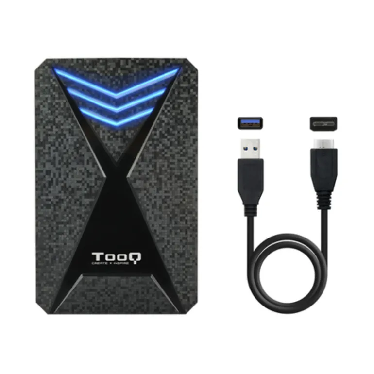 Tooq TQE-2550BL Gaming LED 2.5" SATA3 USB 3.0/3.1 Gen1 Azul - Carcasa Externa