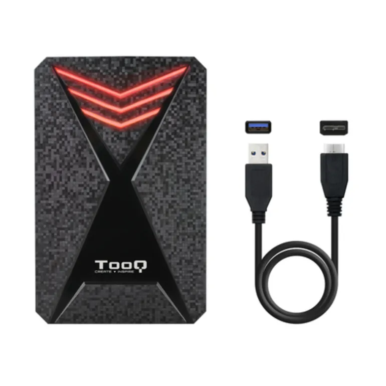 TooQ TQE-2550RGB Gaming RGB 2.5" SATA3 USB 3.0/3.1 Gen1 - Carcasa Externa