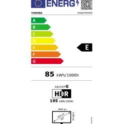 TV/Televisión Toshiba 65QA7D63DG 65" Smart TV QLED 4K HDR