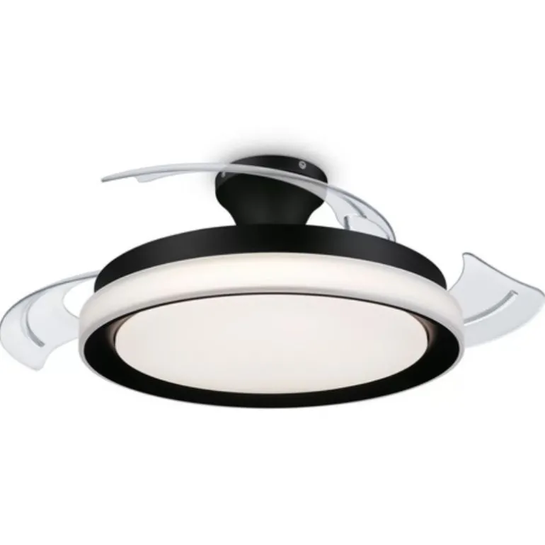 Ventilador Philips Techo Aspas Retráctiles Luz Led Negro