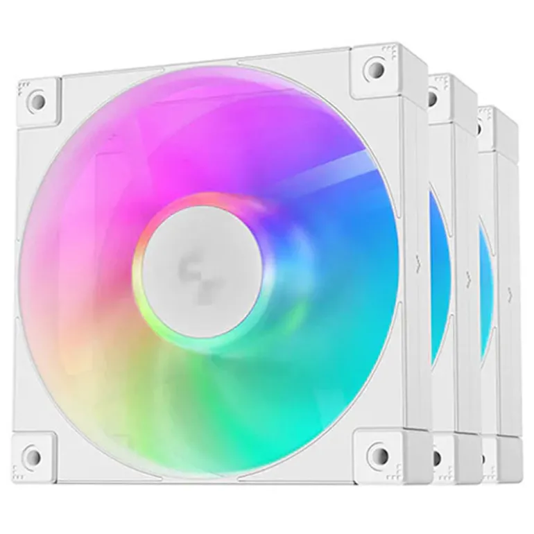 Ventilador DeepCool FD12 ARGB 120mm Triple Pack Blanco