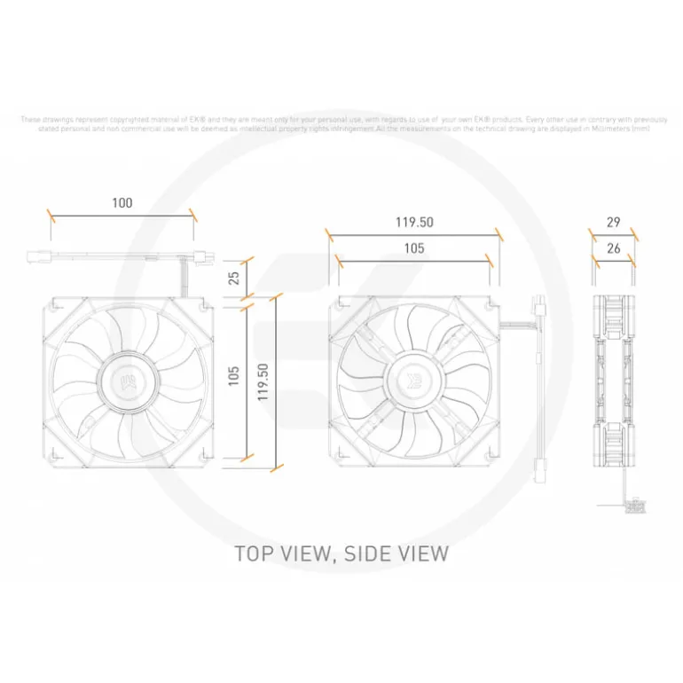 Ventilador EKWB EK-Quantum Impulse D-RGB 120mm Blanco