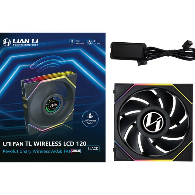 Ventilador Lian Li Uni Fan TL140 Wireless ARGB 140mm Negro
